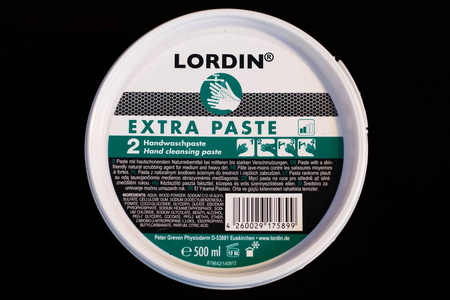 Pasta para lavar las manos "Extra Paste" de Lordin