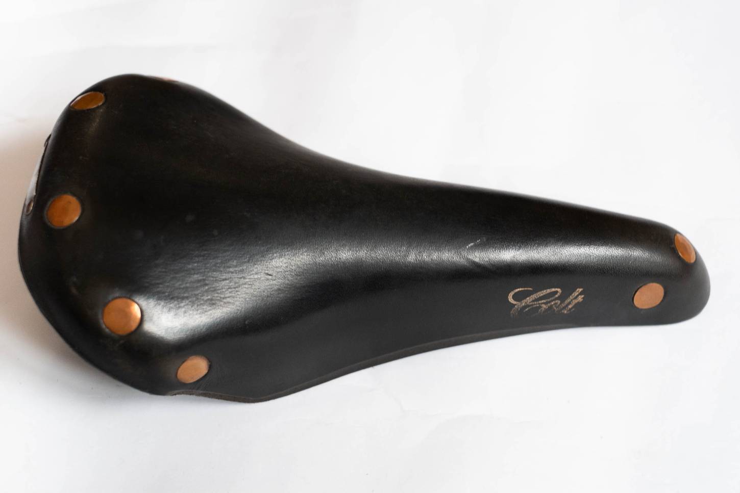 Brooks Colt Sattel Leder schwarz mit Kupfernieten Vintage