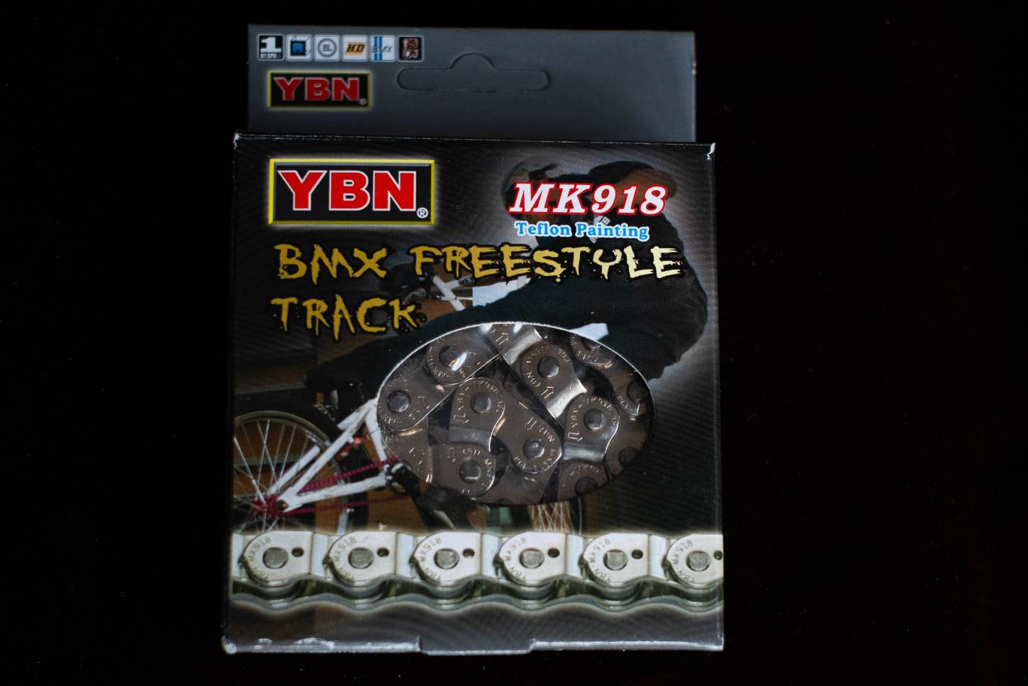 YBN MK918 BMX Freestyle Track Fahrradkette Half Link Silber