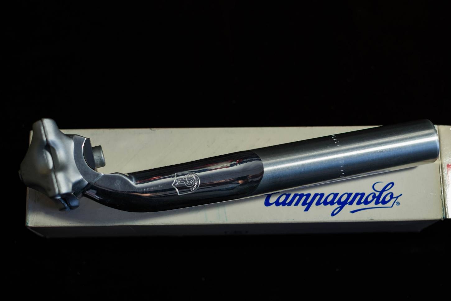 NOS Campagnolo C Record Sattelstütze 26.2 mm Aero Aluminium poliert Seatpost Vintage Rennrad