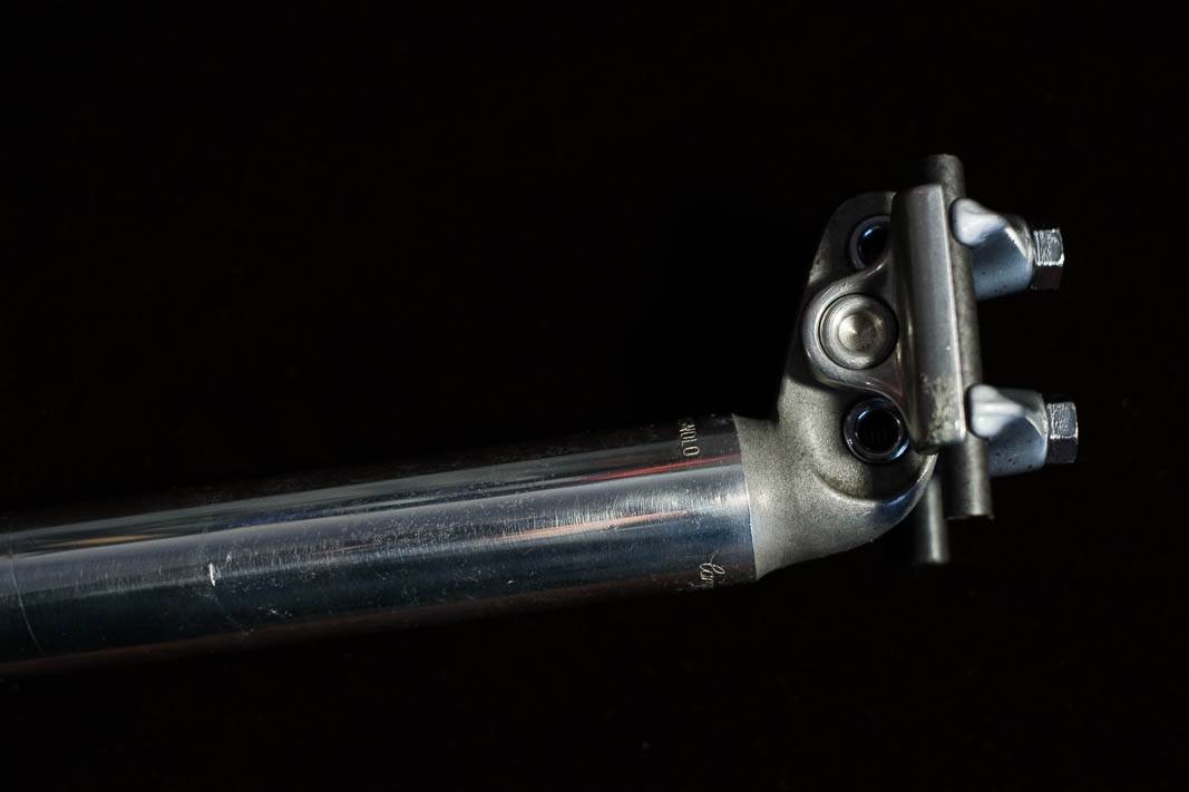 Tige de selle Campagnolo Nuovo Record 27,2 mm en aluminium pour vélo de route d'époque