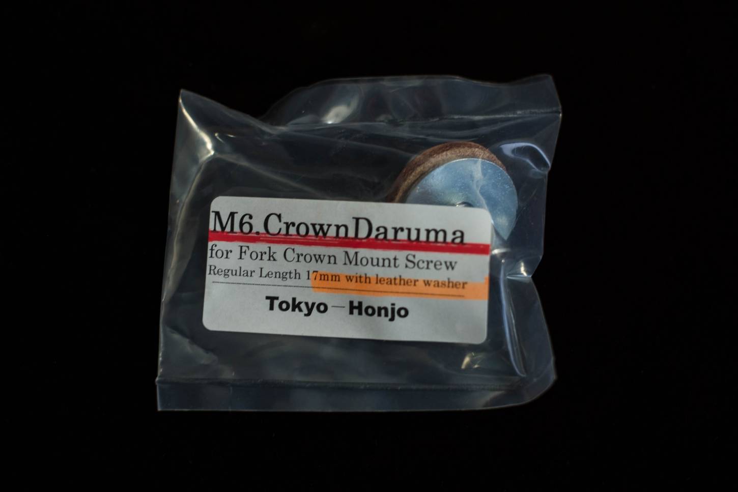 Honjo Schutzblechhalter 17 mm mit Leder Unterlegscheibe Fork Crown Eye Bolt