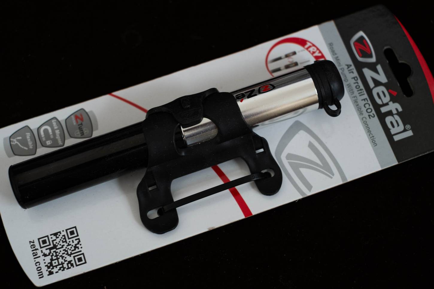 Zefal Air Profil FC02 Pumpe mit flexiblen Schlauch silber-schwarz