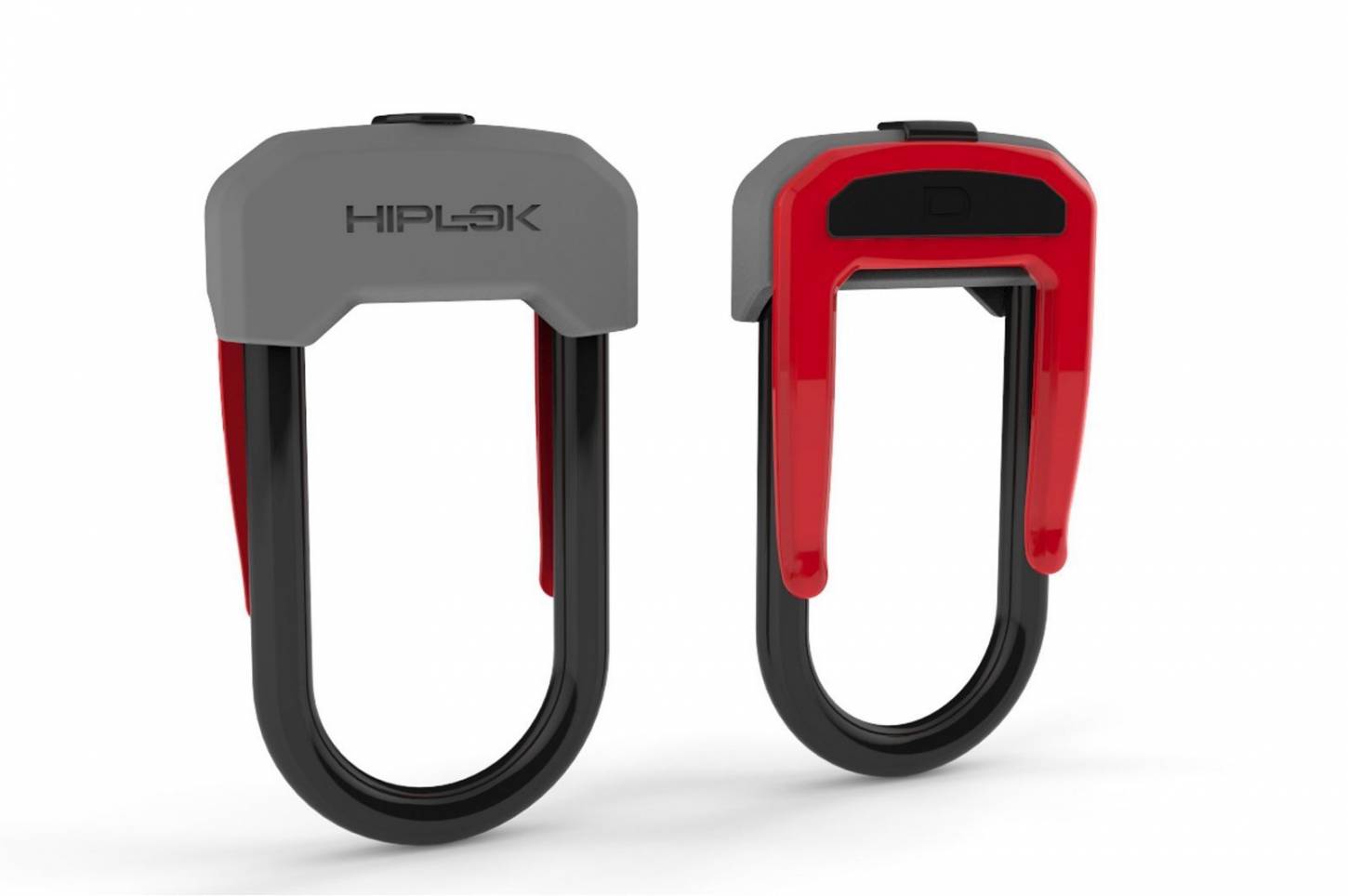 Hiplok D U-lock con clip + paseo en negro + azul + amarillo + gris/rojo