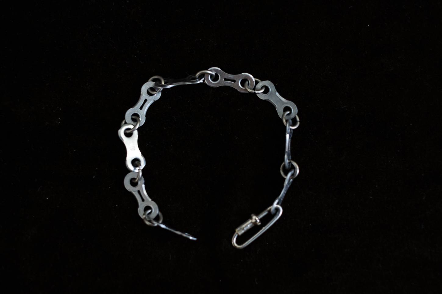 bicycle chain bracelet "HG" 100% handmade in Münster Unisex 21 cm
