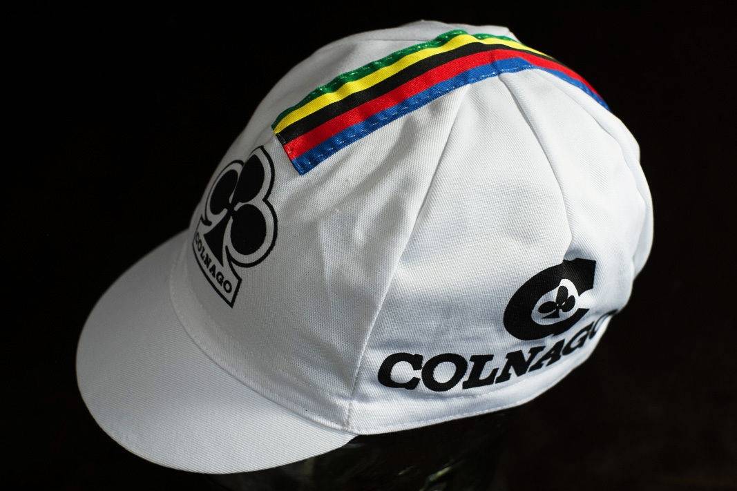 Casquette Colnago "Cycling Cap" Casquette de cycliste avec bande de champion du monde en blanc