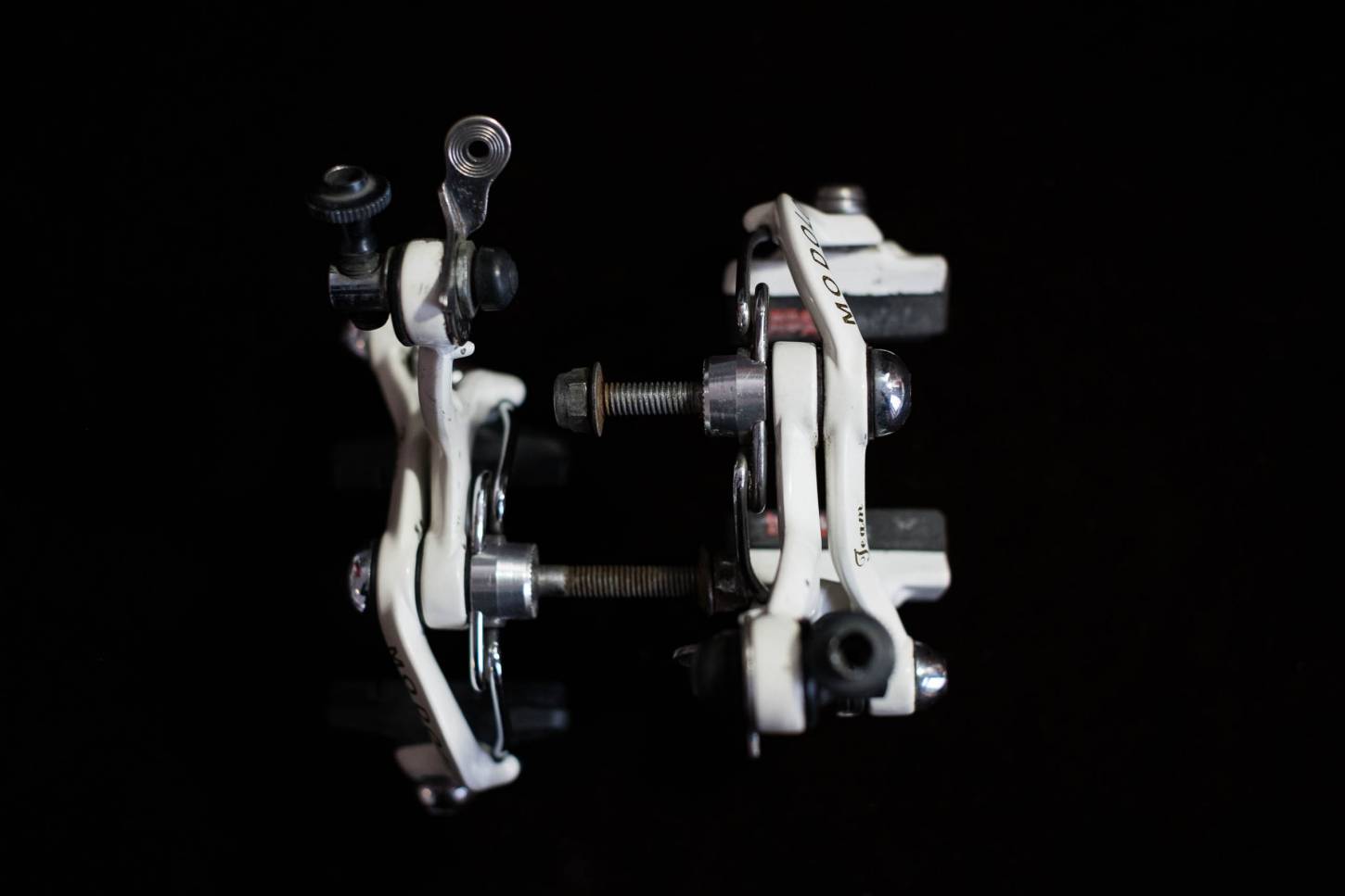 Modolo Team Brake Set blanc Étriers de frein à pivot unique Set de freins à écrous pour vélo de route d'époque