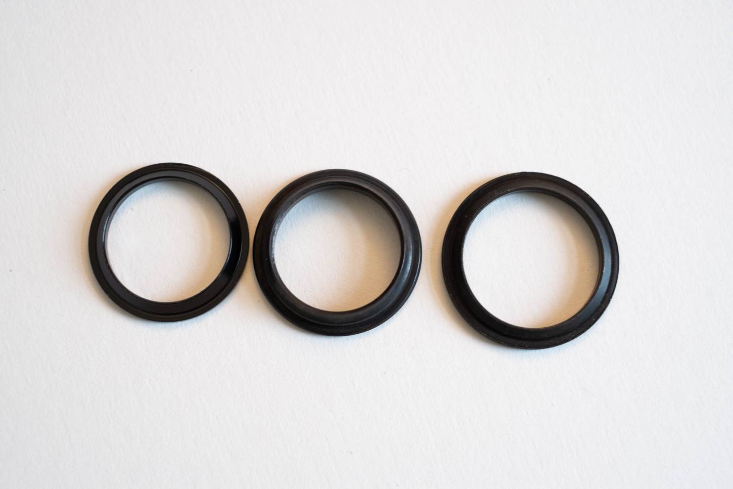 Varianti dell'anello conico in acciaio Tange per cuffie da 1" o da 1 1/8"